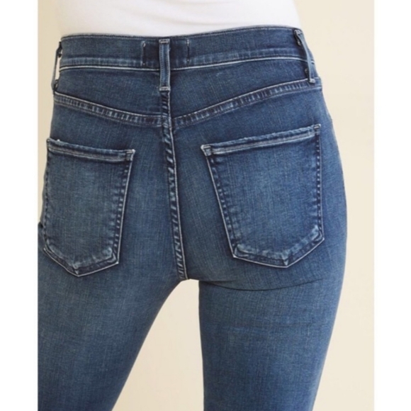 NWOT AGOLDE NICO HIGH RISE SLIM FRAYED CHEWED HEM SZ 30 - Picture 4 of 16